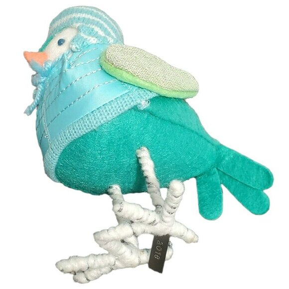 2018 Christmas Blue Bird NIEVA Featherly Friends Winter Spritz Figure Holiday - Picture 6 of 9